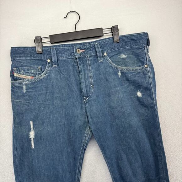 Diesel jeans men's 34 Fits 36x31 Thanaz Slim Skinny Vintage Distressed y2k 2000s - Picture 4 of 16